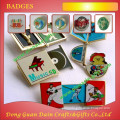 promotion book shape with custom logo 3d metal badges